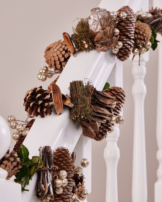 4ft Woodland Walk Natural Finish Garland everydayyfinds