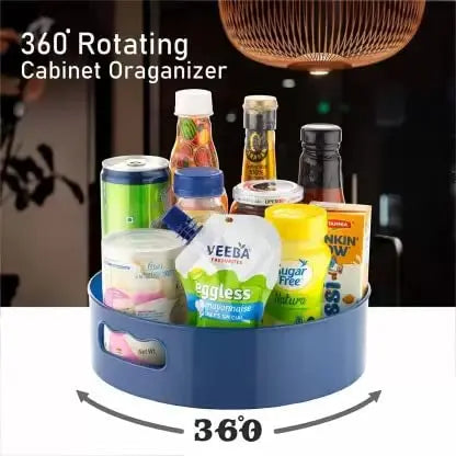 360° Rotating Kitchen Organizer Tray Lazy Susan Rack Multi-Purpose Kitchen Storage SourceInfi