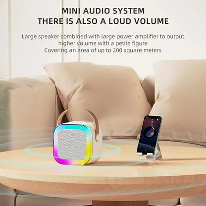 Mini Portable Karaoke/Speaker with Wireless Mic SourceInfi